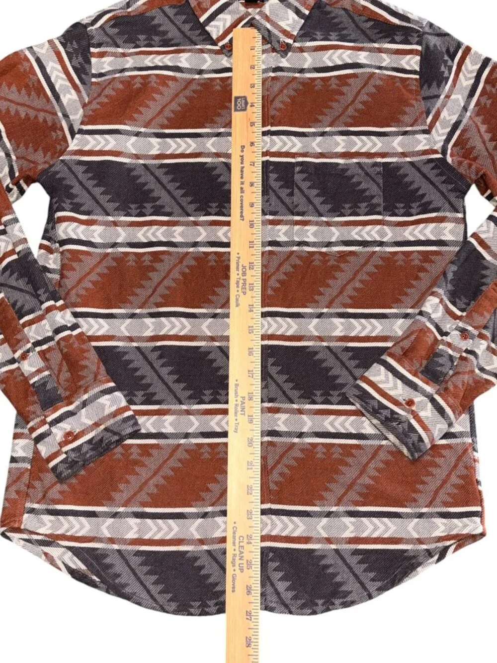 J. Crew Aztec Long Sleeve Flannel Button Up Western Southwest Slim Mens Medium
